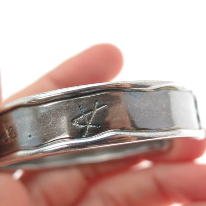SHAWN KILLINGER & MILOR Sterling Silver Vintage Hear My Soul Speak Bracelet 6.5"