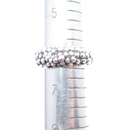 GOLDMAN KOLBER Sterling Silver Vintage Granulated Oxidized Band Ring Size 6.5