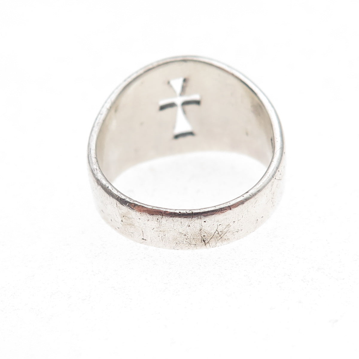 James Avery 925 Sterling Silver Vintage Cross Oxidized Ring Size 5