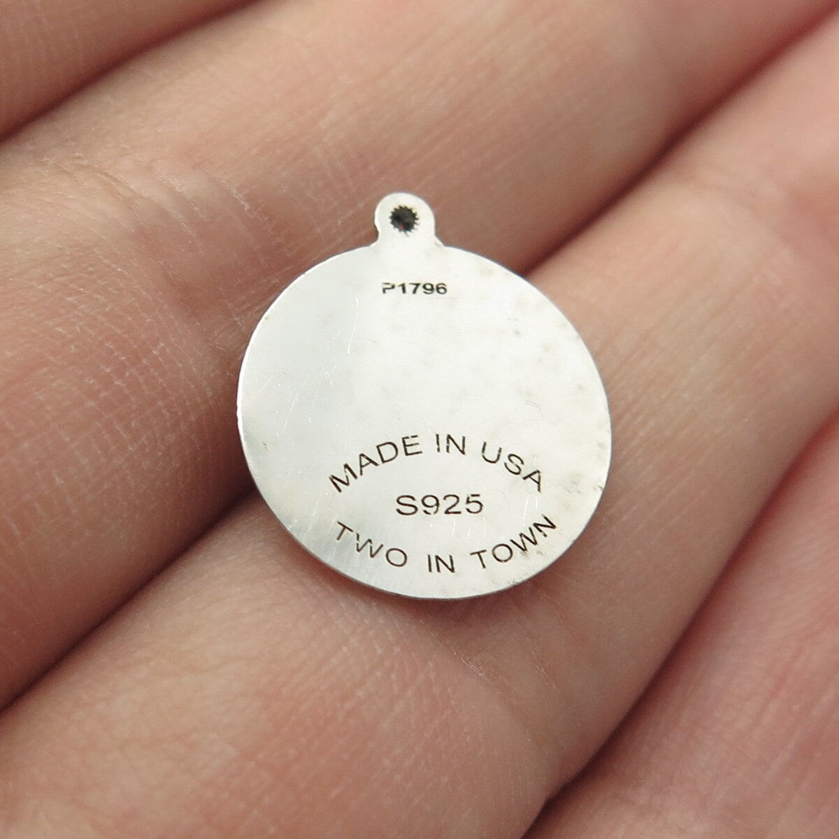 925 Sterling Silver USA Two In Town Flying Bird Charm Pendant