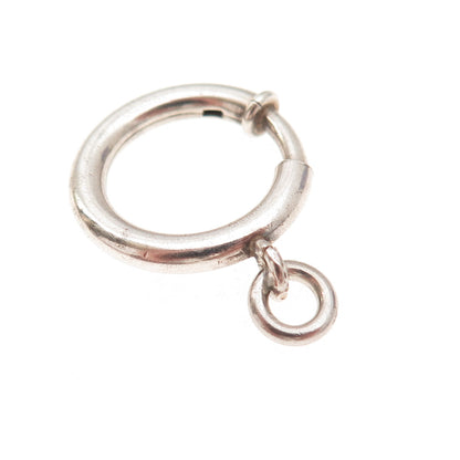 925 Sterling Silver Antique Art Deco Bracelet / Necklace Spring Ring Lock Clasp
