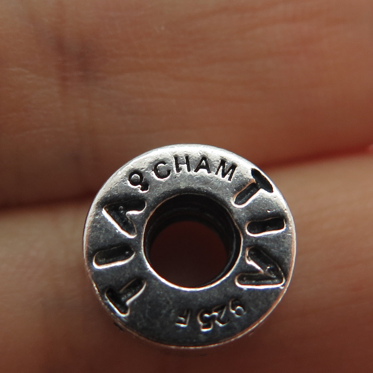 CHAMILIA 925 Sterling Silver Aunt Tante Tia Slide Bead Charm