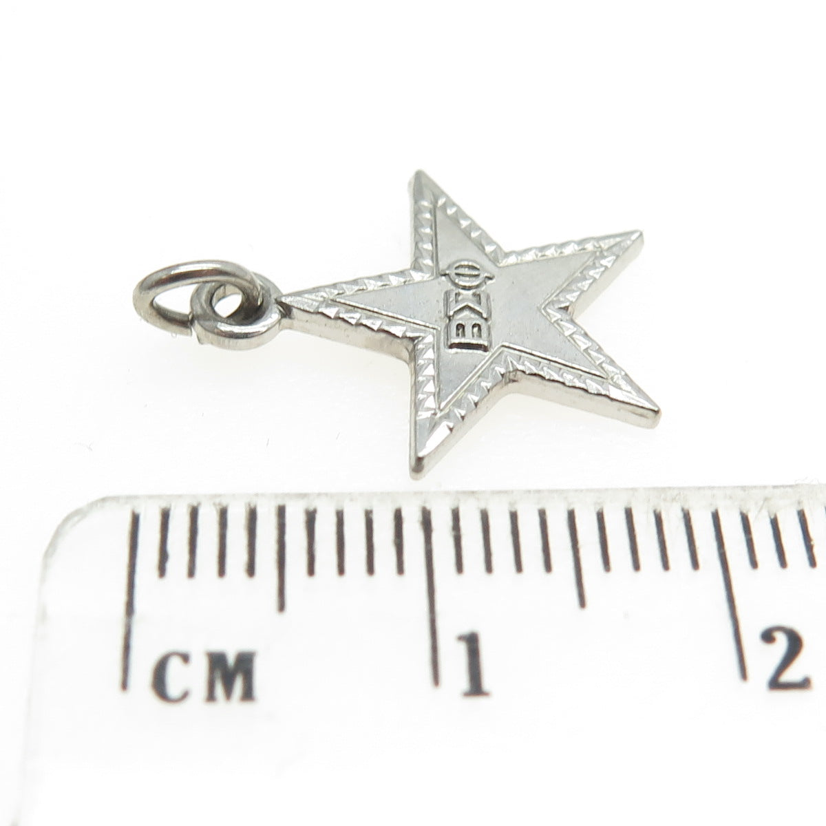 925 Sterling Silver Vintage 1960 Founders Day Beta Sigma Phi Star Charm Pendant