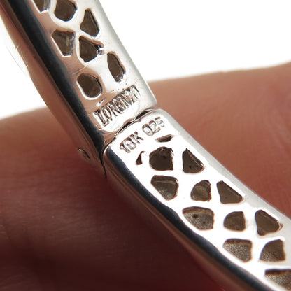 Lorenzo 925 Sterling Silver 18K Gold Vintage Real Green Amethyst Bracelet 6.75"