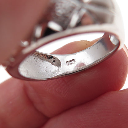 925 Sterling Silver Round-Cut C Z Ring Size 7.25