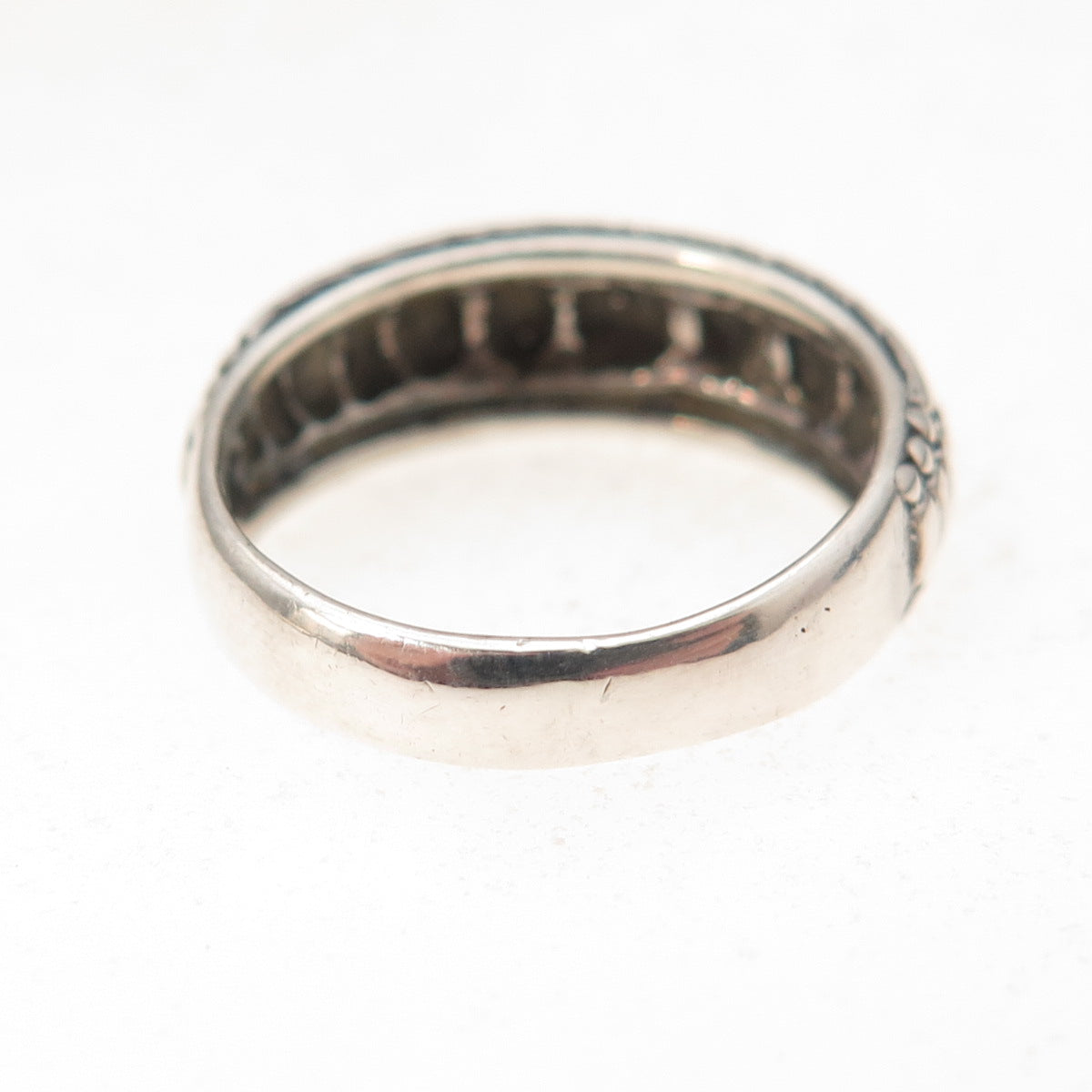 Shube 925 Sterling Silver Vintage Oxidized Ring Size 5.25