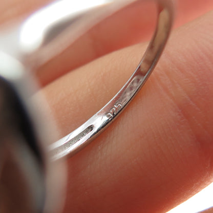925 Sterling Silver Round-Cut C Z Modernist Lotus Ring Size 7