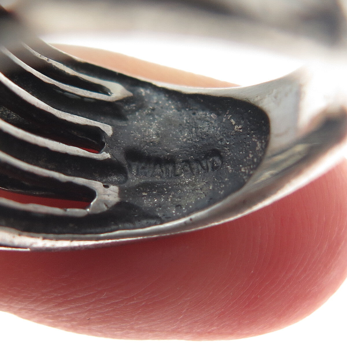 CHAPAL ZENRAY 925 Sterling Silver Vintage Interlocked Oxidized Ring Size 6