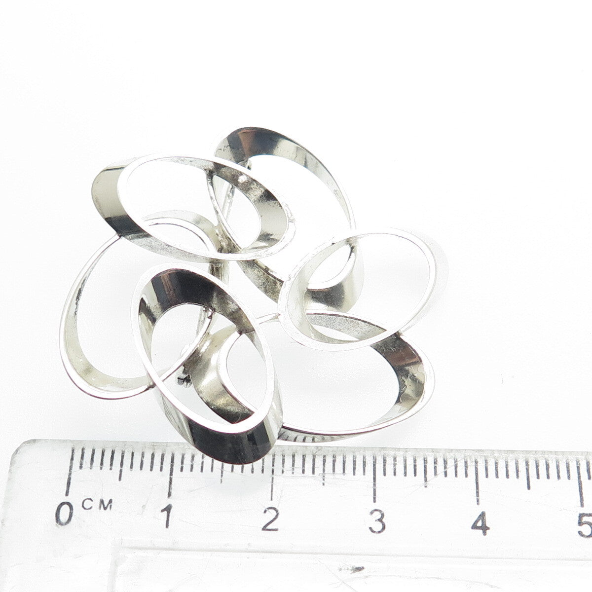 ANDREAS DAUB 835 Silver Vintage West Germany Modenrist Pin Brooch