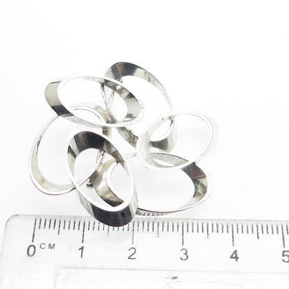 ANDREAS DAUB 835 Silver Vintage West Germany Modenrist Pin Brooch