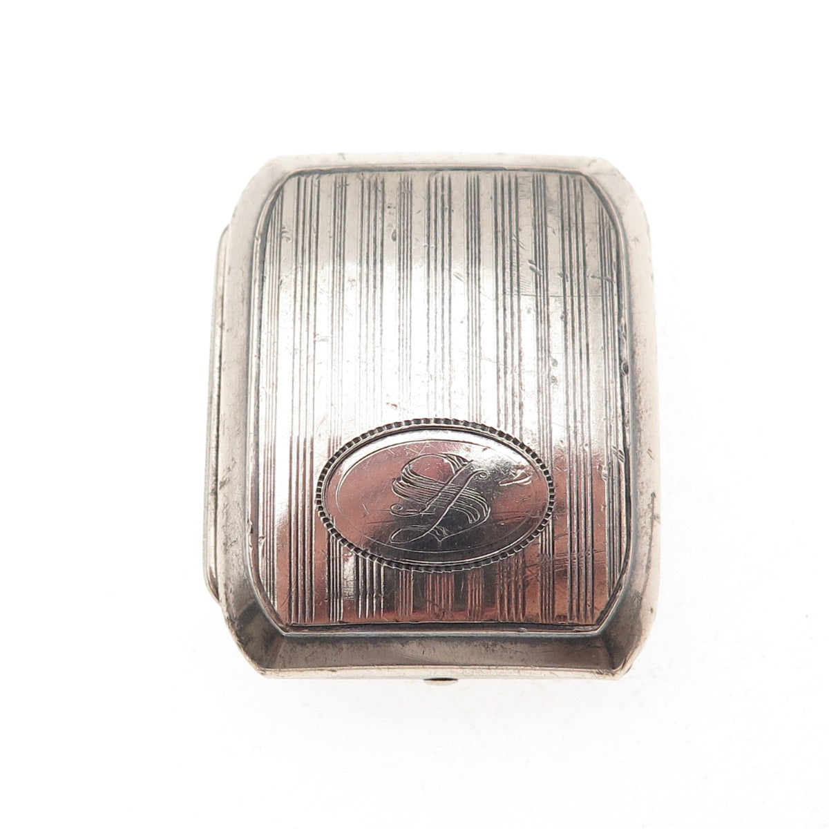 Wadsworth 925 Sterling Silver Antique Art Deco Letter S Initial Belt Buckle