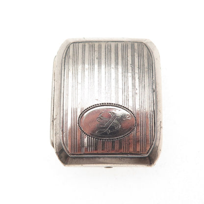 Wadsworth 925 Sterling Silver Antique Art Deco Letter S Initial Belt Buckle