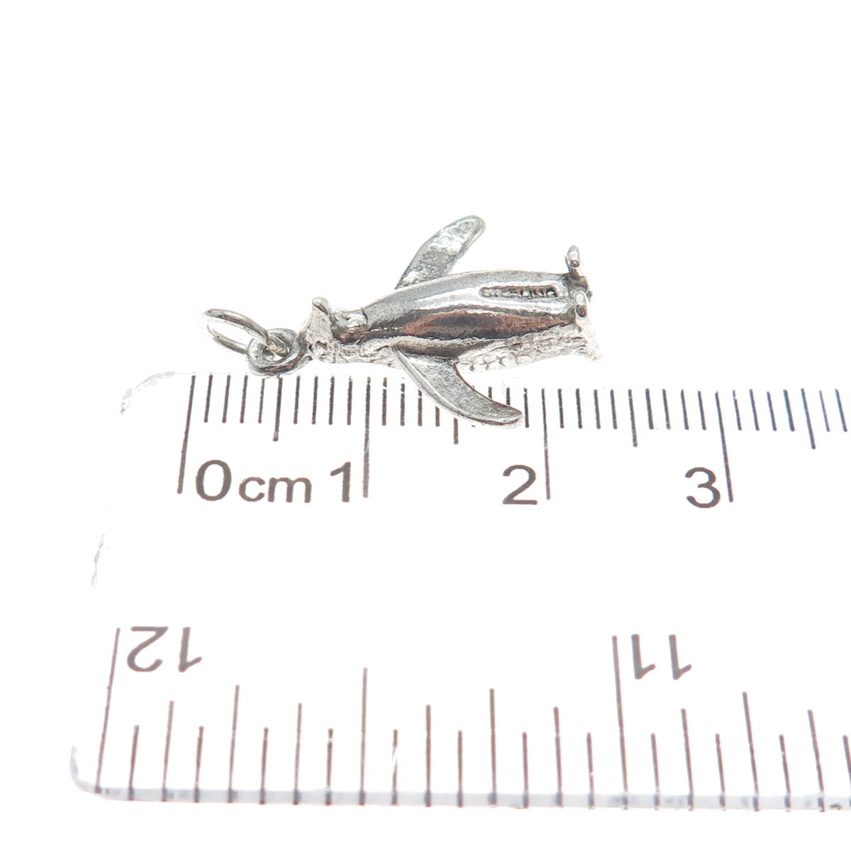 925 Sterling Silver Vintage Penguin Minimalist 3D Charm Pendant
