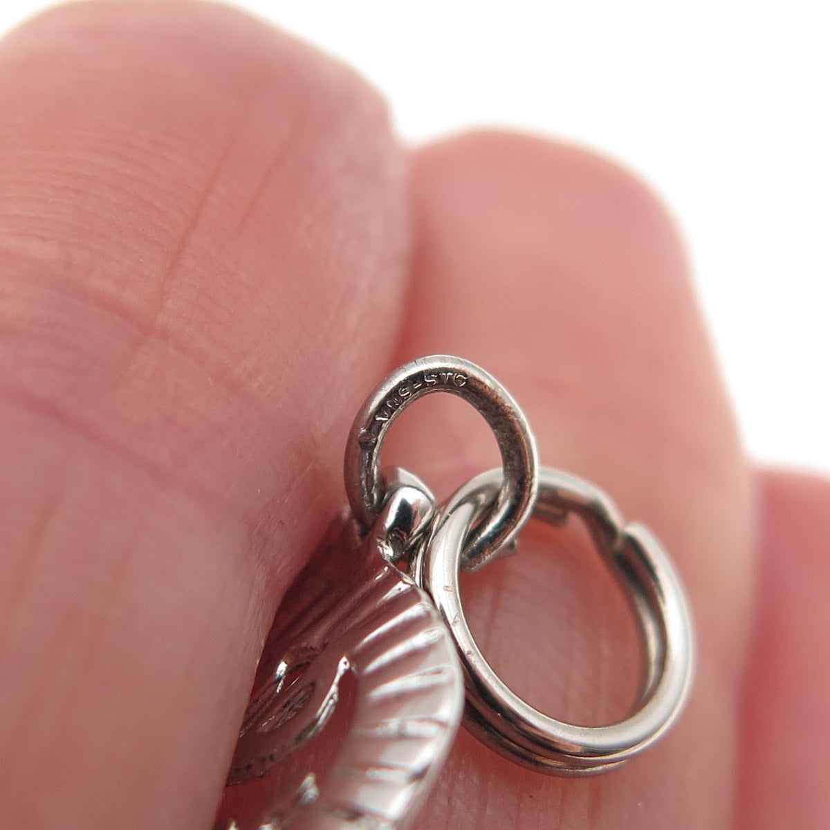 925 Sterling Silver Vintage Mother Heart Mini Charm Pendant