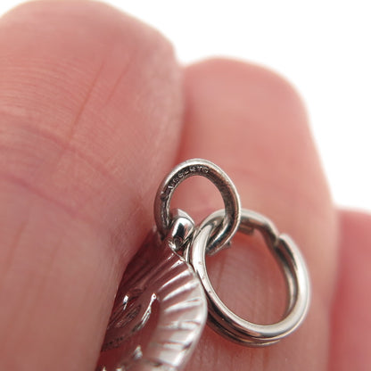 925 Sterling Silver Vintage Mother Heart Mini Charm Pendant