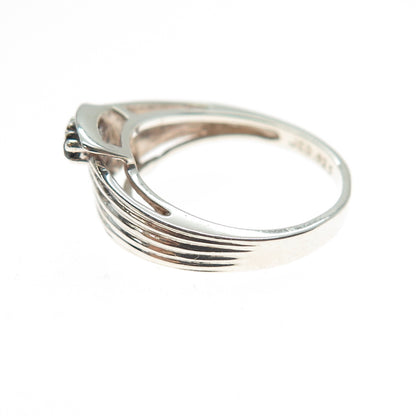 JED JOSEPH DEMARCO 925 Sterling Silver Vintage Real Sapphire Ring Size 6.25