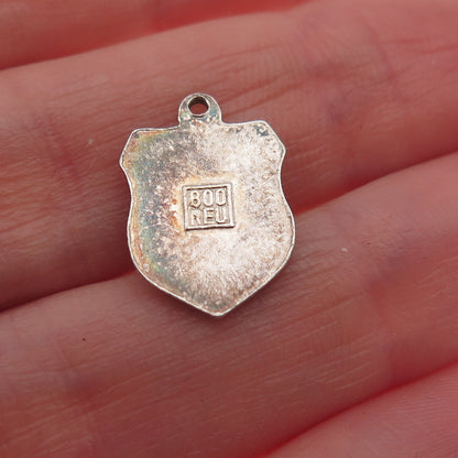 Fritz Reu & Co. 800 Silver Vintage Enamel Gutersloh Mini Charm Pendant