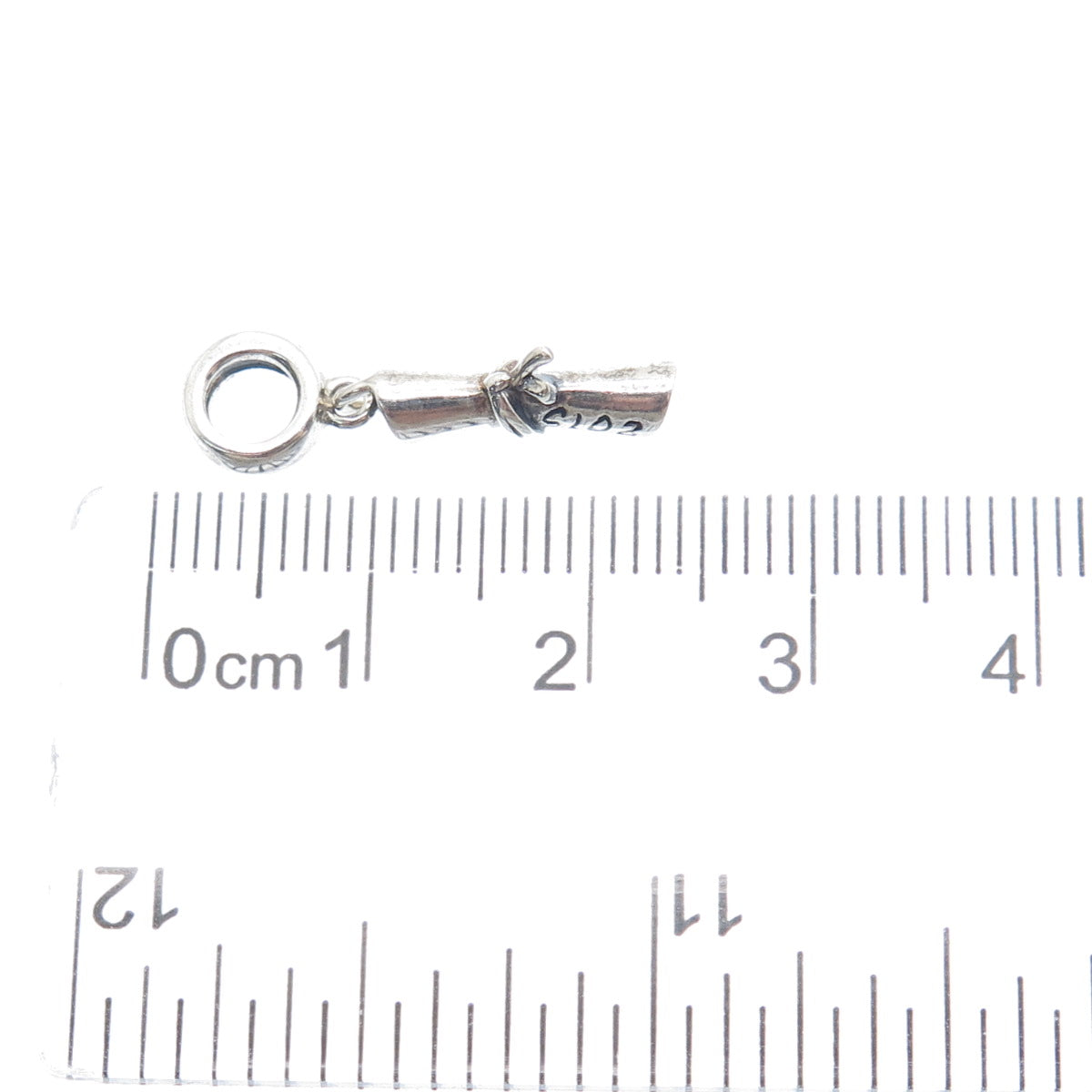 CHAMILIA 925 Sterling Silver 2015 Graduation Diploma Scroll Dangle Charm