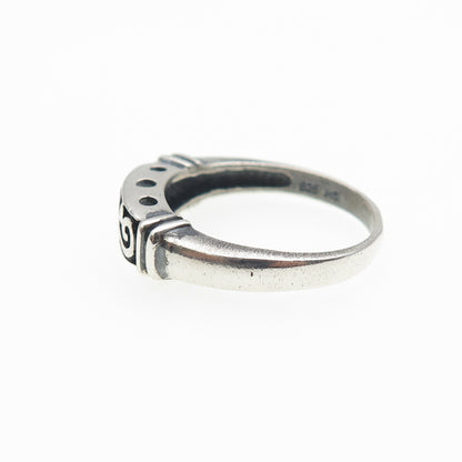 CHARLES WINSTON 925 Sterling Silver Vintage Swirl Oxidized Band Ring Size 8.25