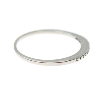 DBJ DEE BERKLE 925 Sterling Silver Real Round-Cut Diamond Stackable Ring Size 10