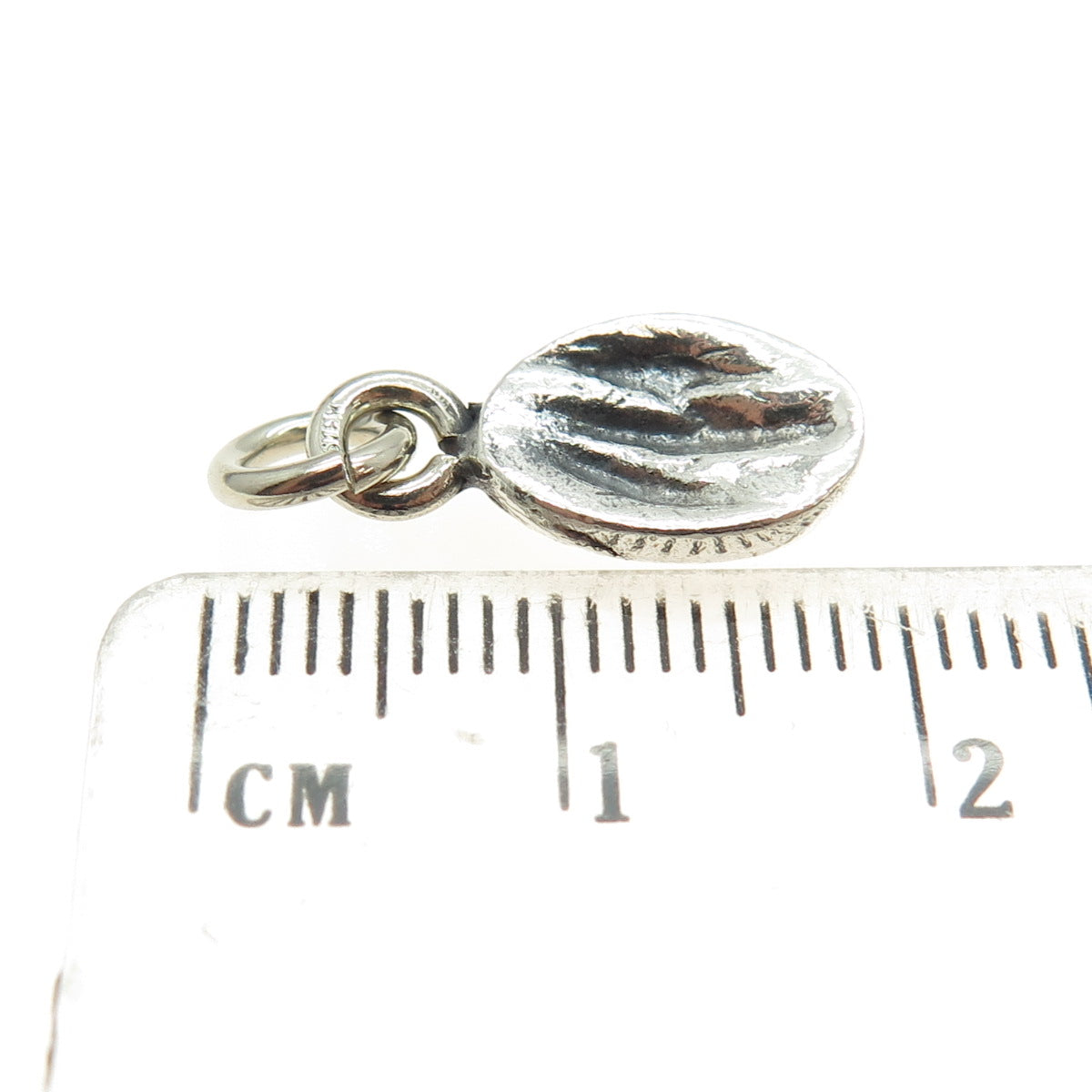 925 Sterling Silver Vintage Modernist Oxidized Minimalist Charm Pendant