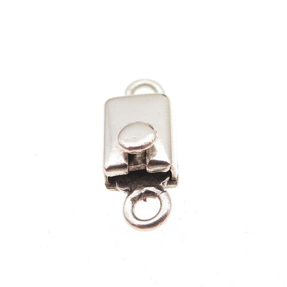 925 Sterling Silver Vintage Mexico Bracelet / Necklace Box Lock Clasp