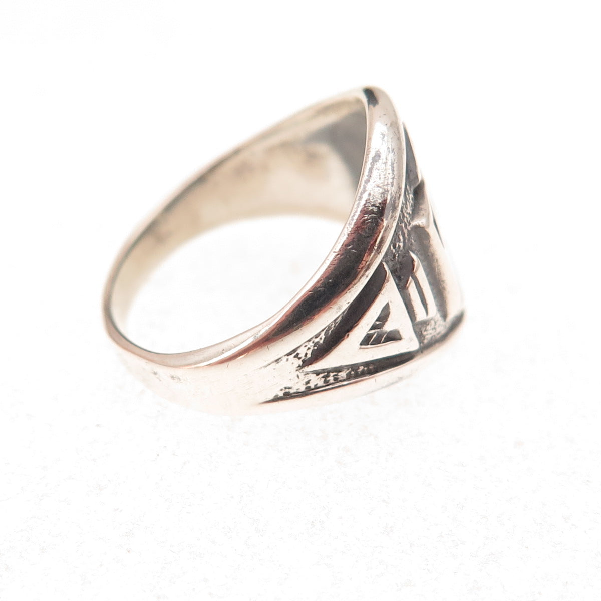 Bell Trading Post Old Pawn Sterling Silver Vintage Thunderbird Ring Size 4.75