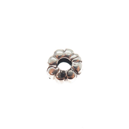 PANDORA 925 Sterling Silver Ribbed Clip Lock Charm