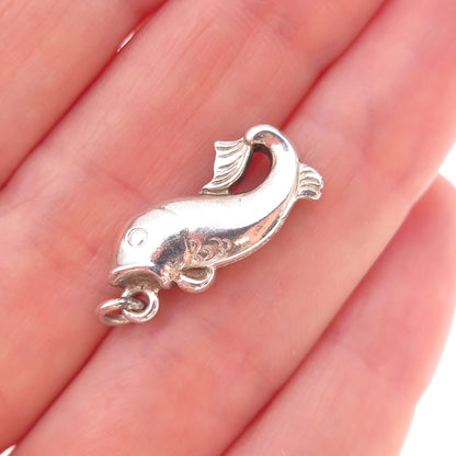 Georg Jensen 925 Sterling Silver Vintage Denmark Fish Charm Pendant