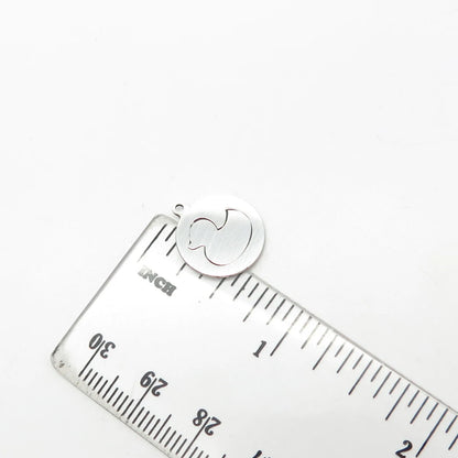 925 Sterling Silver USA Two In Town Duck Bath Toy Charm Pendant