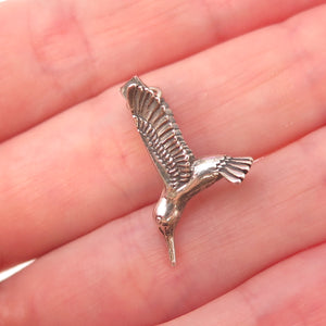 Sunwest Old Pawn 925 Sterling Silver Vintage Hummingbird Tribal Charm Pendant