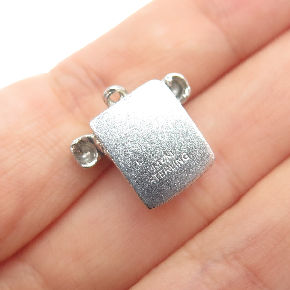 M&M MARK MERCY 925 Sterling Vintage Retro Rotary Phone Movable Mini 3D Pendant