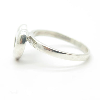 925 Sterling Silver Vintage Open Heart Ring Size 6.5