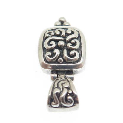 SX SALLY C 925 Sterling Silver Vintage Ornate Oxidized Pendant