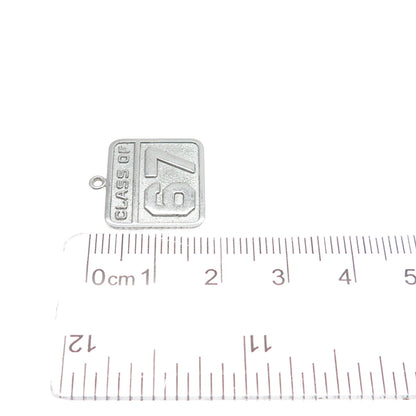 WELLS 925 Sterling Silver Vintage Class of 1967 Minimalist Charm Pendant