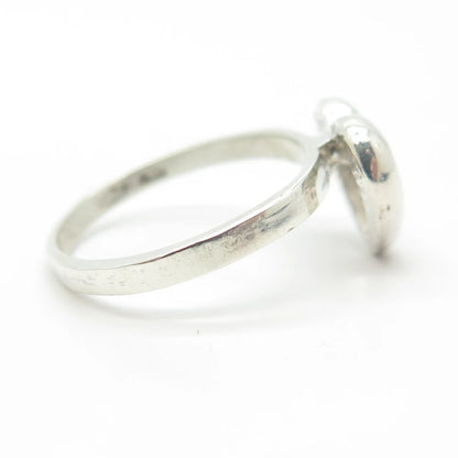 925 Sterling Silver Vintage Open Heart Ring Size 6.5