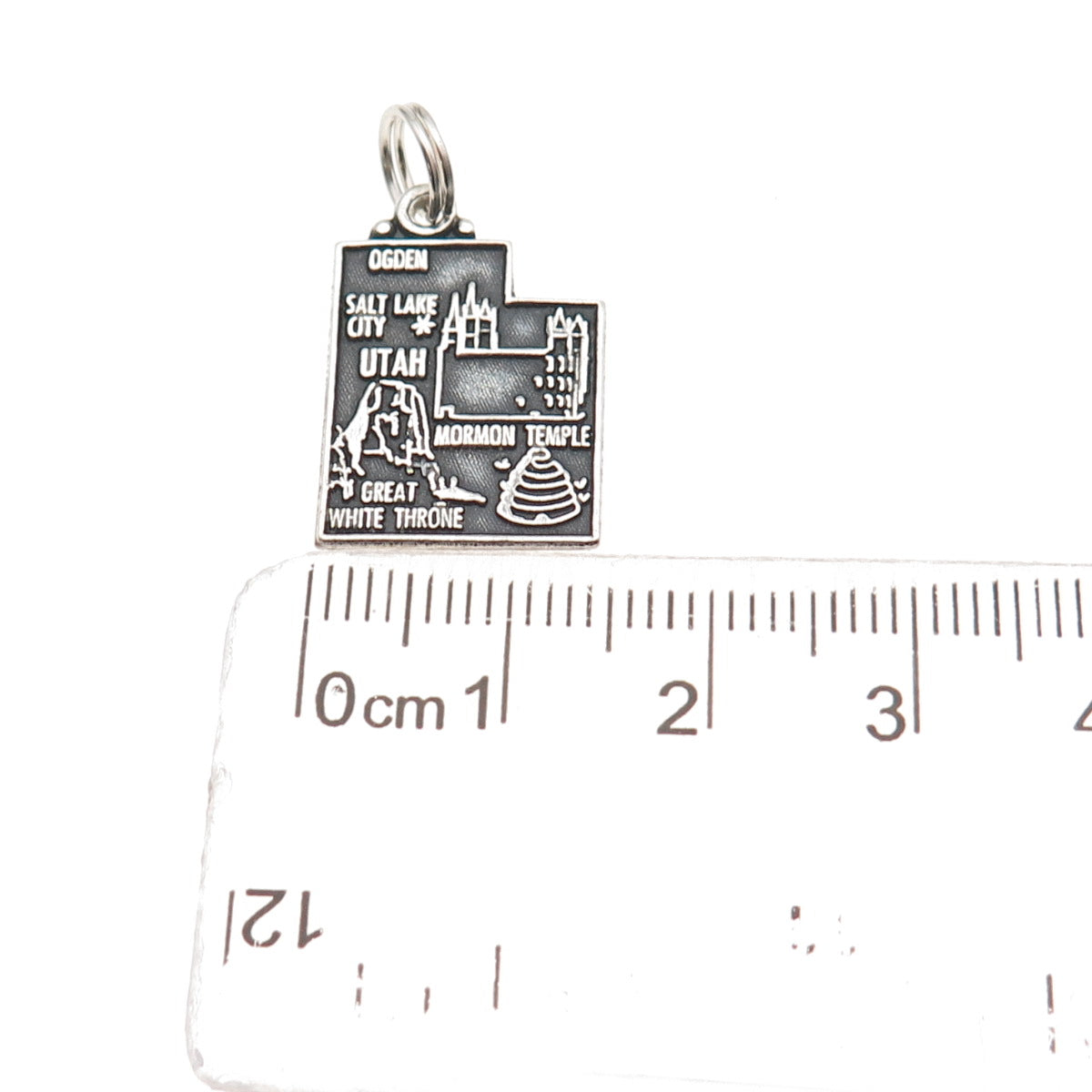 Maisels Indian Trading Sterling Silver Vintage Utah State Map Mini Charm Pendant