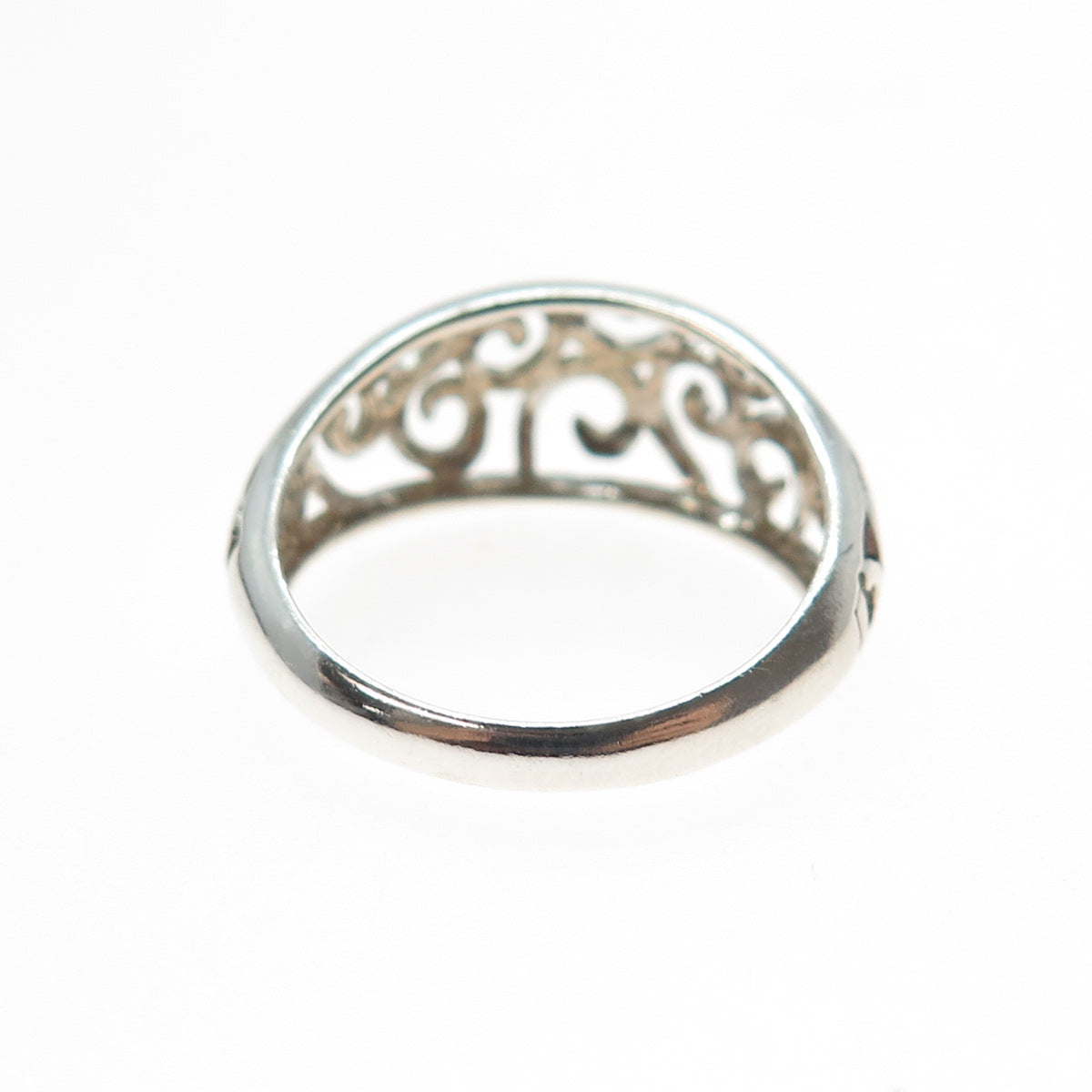 NEVADA 925 Sterling Silver Vintage Swirl Ring Size 9.25