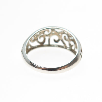 NEVADA 925 Sterling Silver Vintage Swirl Ring Size 9.25
