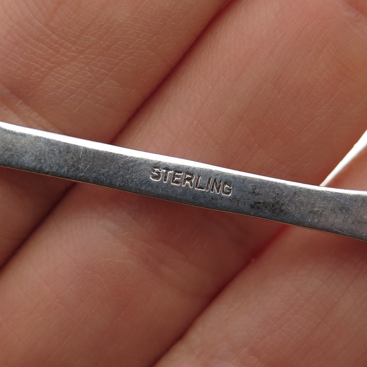 925 Sterling Silver Antique Art Deco Enamel GTBC Flag Coffee Spoon