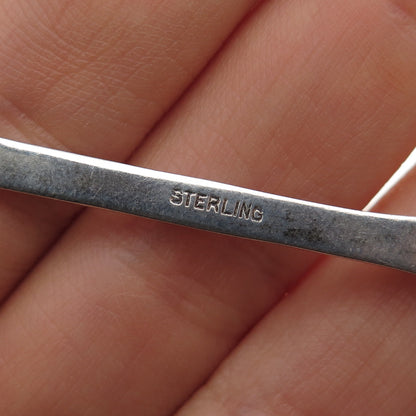 925 Sterling Silver Antique Art Deco Enamel GTBC Flag Coffee Spoon