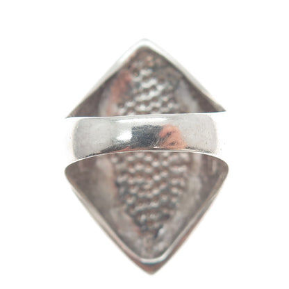 SX SALLY C 925 Sterling Vintage Lone Mountain Turquoise Beaded Ring Size 10.25