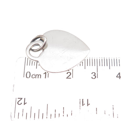 Tiffany & Co. 925 Sterling Silver Vintage Heart Tag Charm Pendant
