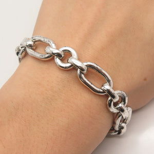 925 Sterling Silver Vintage Zina Rolo Link Bracelet 6.75"
