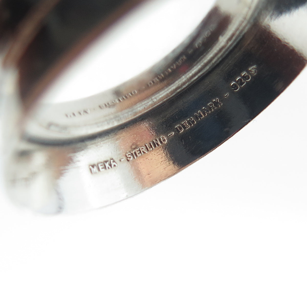 MEKA 925 Sterling Silver Vintage Denmark Guilloche Enamel Salt Cellar