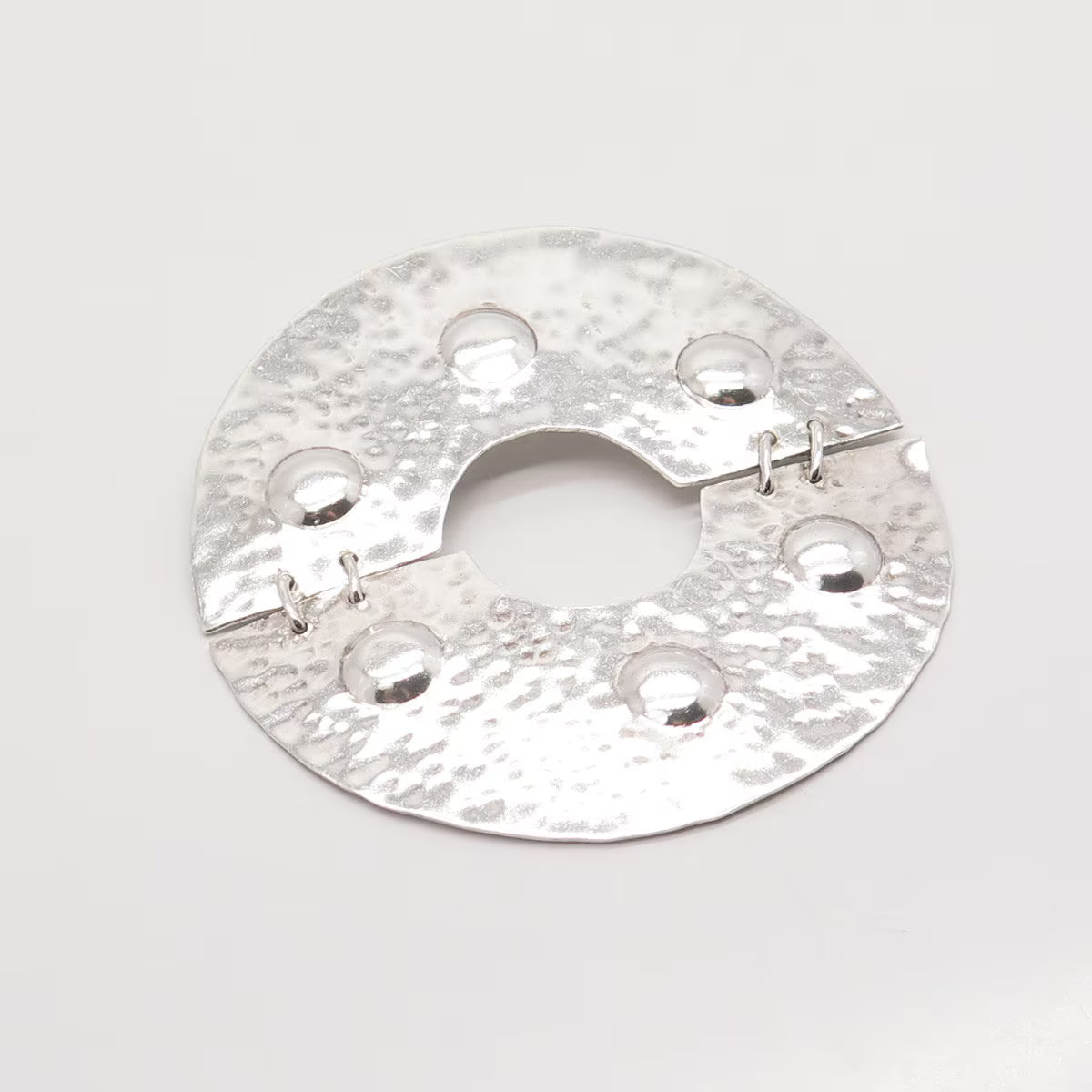 925 Sterling Silver Vintage Mexico Modernist Large Pin Brooch