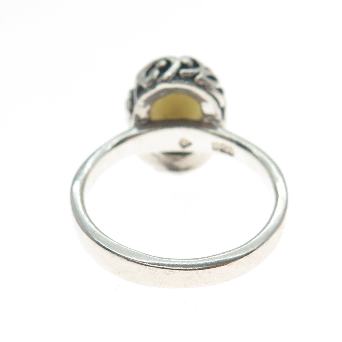 SILPADA 925 Sterling Silver Vintage Real Smoky Quartz Swirl Ring Size 8.25