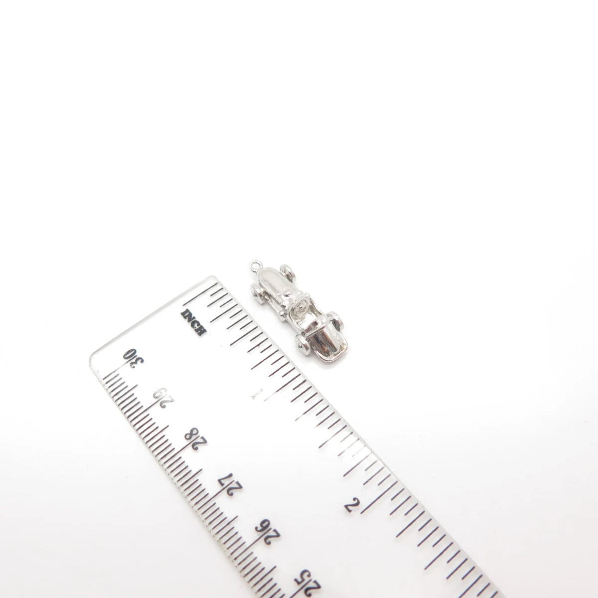 925 Sterling Silver Vintage Retro Car Movable Pendant