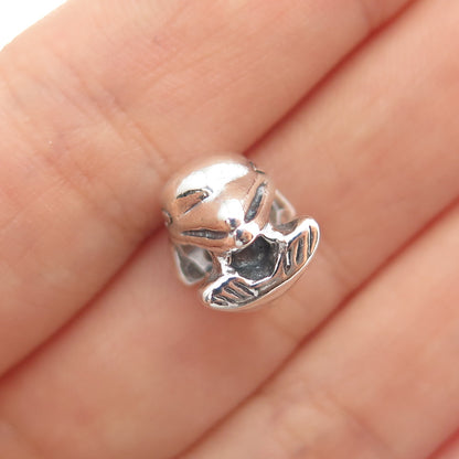 PANDORA 925 Sterling Silver Dolphin Slide Bead Charm