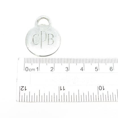 TIFFANY & CO. 925 Sterling Silver Vintage 2001 Engraved CPB Tag Charm Pendant